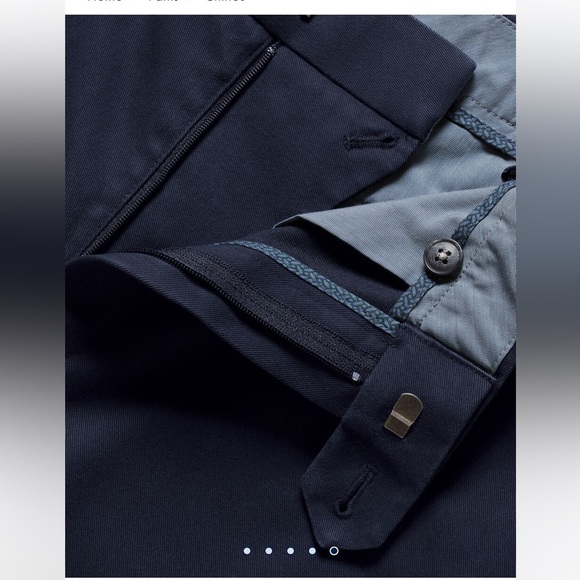 Charles Tyrwhitt Ultimate Non-Iron Chinos - French Navy - 38W / 30L Slim Fit - Picture 4 of 6